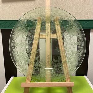 Vintage Uranium Glass Dinner Plate